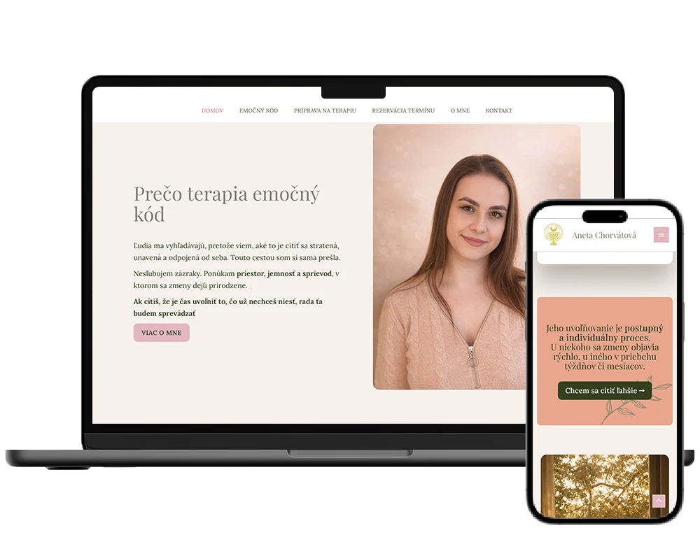 Tvorba web stránky pre terapeutku