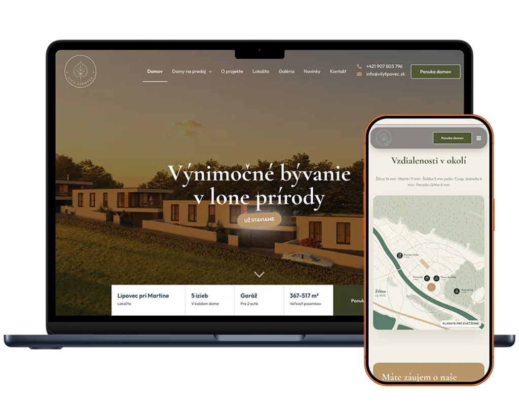 Web stránka pre developerský projekt